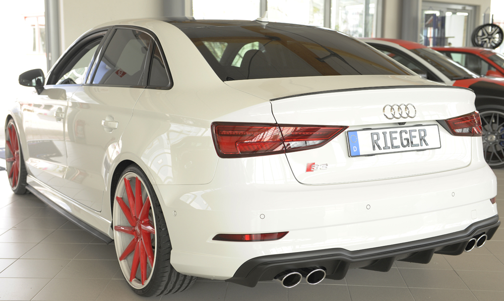 Faldón trasero Audi A3 S3 4 ≫ Tuning【 Rieger Oficial ®】 Faldón trasero Audi A3 S3 - Imagen 4
