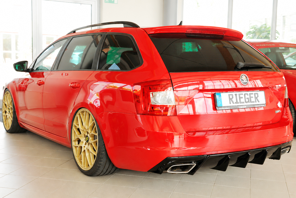 Difusor Trasero Skoda Octavia RS 5e negro brillo V2 4 ≫ Tuning【 Rieger Oficial ®】 Difusor Trasero Skoda Octavia RS 5e negro brillo V2 - Imagen 4